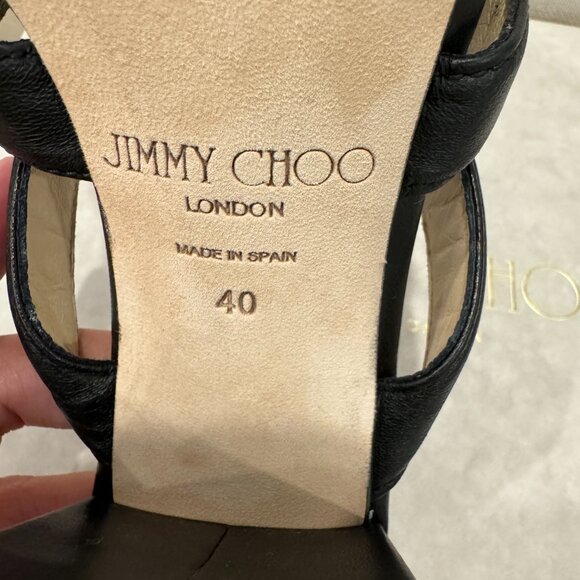 Jimmy Choo Auna 65 Heels, Black, Size 40, Pre Loved, Good Condition - Picture 3 of 4